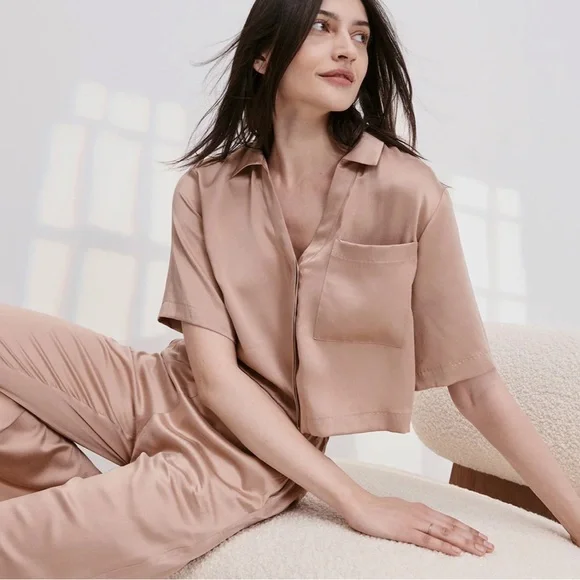 Lunya Washable Silk High Rise Pant Set